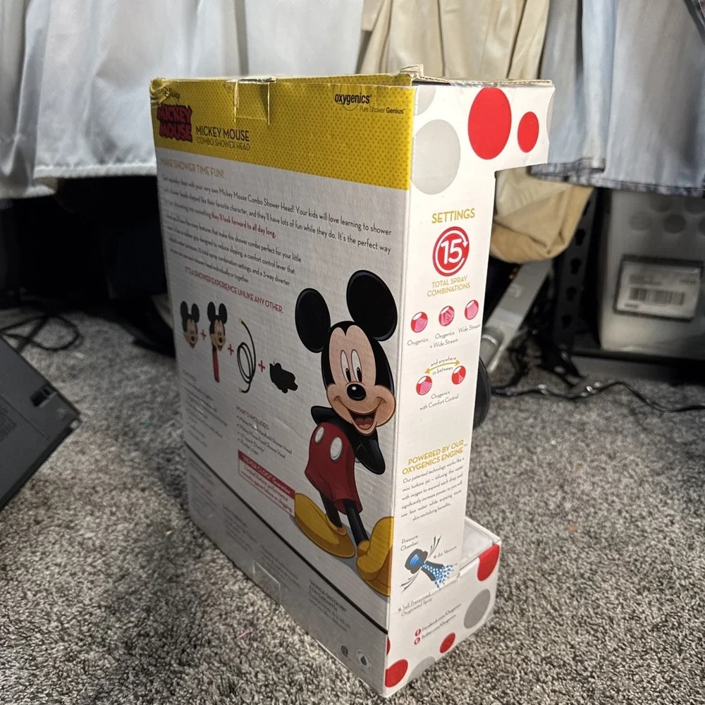 Disney Mickey Mouse Oxygenics Combo Shower Head And hand held Brand new